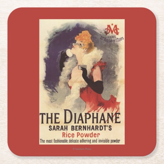 La Diaphane Woman Powdering Face Promo Poster Kartonnen Onderzetters (Voorkant)