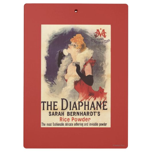 La Diaphane Woman Powdering Face Promo Poster Klembord (Achterkant)