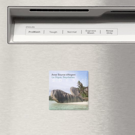 La Digue, Seychellen strandmagneet reissouvenir Magneet (Insitu (Vaatwasser))