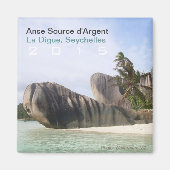 La Digue, Seychellen strandmagneet reissouvenir Magneet (Voorkant)