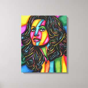 La Dolce Espressione originele abstracte vrouw kun Canvas Afdruk