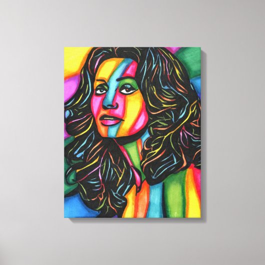 La Dolce Espressione originele abstracte vrouw kun Canvas Afdruk (Voorkant)