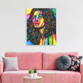 La Dolce Espressione originele abstracte vrouw kun Canvas Afdruk (Insitu (Woonkamer))