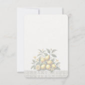 La Dolce Lemons Bridal Shower Bedankkaart (Achterkant)