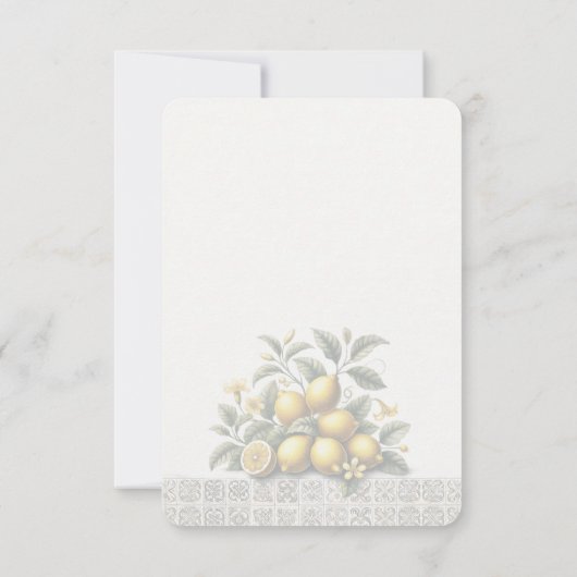 La Dolce Lemons Bridal Shower Bedankkaart (Achterkant)