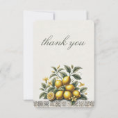 La Dolce Lemons Bridal Shower Bedankkaart (Voorkant)