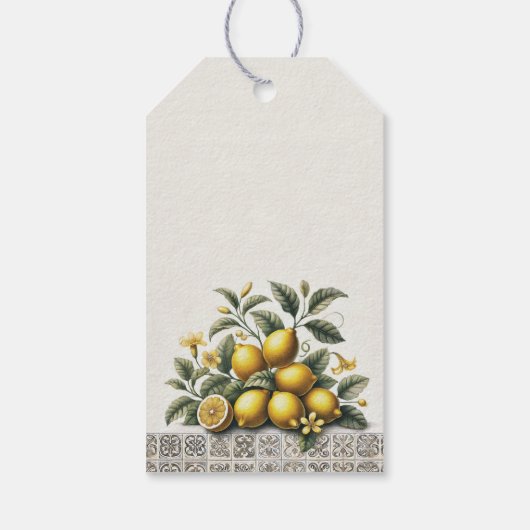 La Dolce Lemons Bridal Shower Cadeaulabel (Achterkant)