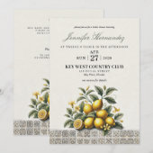 La Dolce Lemons Bruiloftsfeest Kaart (Voorkant / Achterkant)