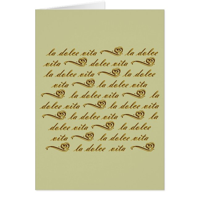 La Dolce Vita (Voorkant)