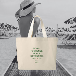 La Dolce Vita 5 Italiaanse reisbestemmingen Grote Tote Bag