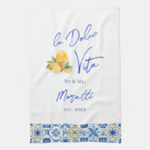 La Dolce Vita Aangepaste Huwelijksreis Theedoek (Verticaal)