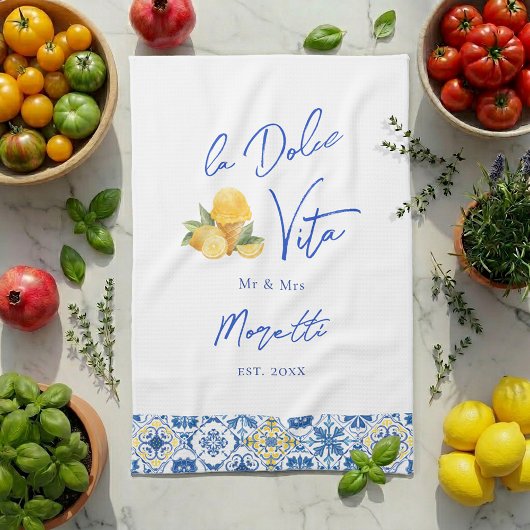 La Dolce Vita Aangepaste Huwelijksreis Theedoek