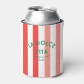 La Dolce Vita Amalfi Coast Cabana Stripe Blikjeskoeler (Blikje Voorkant)