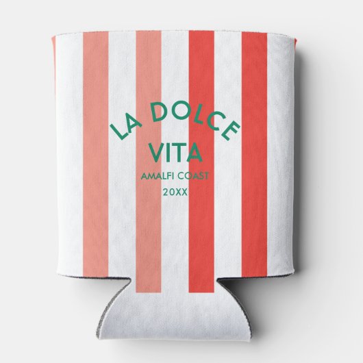 La Dolce Vita Amalfi Coast Cabana Stripe Blikjeskoeler (Achterkant)
