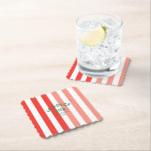 La Dolce Vita Amalfi Coast Cabana Stripe Kartonnen Onderzetters (Insitu)