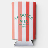 La Dolce Vita Amalfi Coast Cabana Stripe Seltzer Blikjeskoeler (Achterkant)