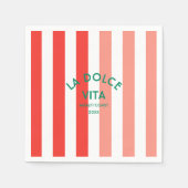 La Dolce Vita Amalfi Coast Cabana Stripe Servet (Voorkant)