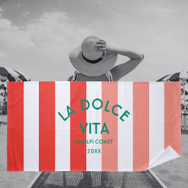 La Dolce Vita Amalfi Coast Cabana Stripe Strandlaken