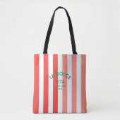 La Dolce Vita Amalfi Coast Cabana Stripe Tote Bag (Voorkant)