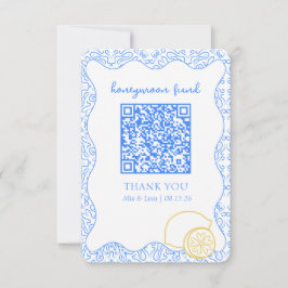 La Dolce Vita Amalfi Honeymoon Fund QR Code Kaart