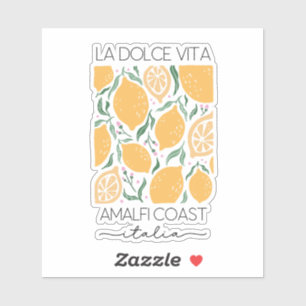La Dolce Vita Amalfi Kust Italië Citroenen Reizen Sticker