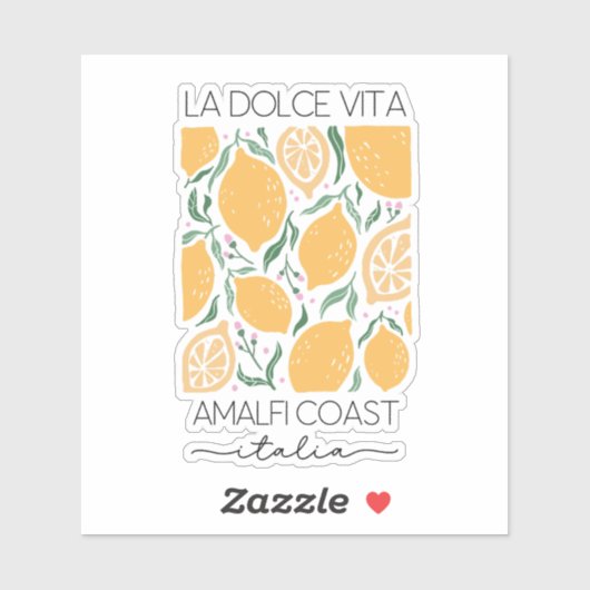 La Dolce Vita Amalfi Kust Italië Citroenen Reizen Sticker (Vel)