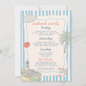 La Dolce Vita Bachelorette Party Invitation Kaart (Achterkant)
