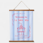 La Dolce Vita Bachelorette Weekendschema Hangend Wandkleed (Voorkant)