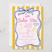 La Dolce Vita Beach Party vrijgezellenweekend Kaart (Voorkant)