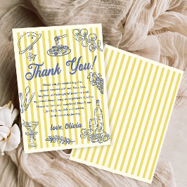 La Dolce Vita Bridal Shower Thank You Card Kaart