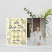La Dolce Vita Bridal Shower Thank You Card  Photo  Kaart (Staand voorkant)