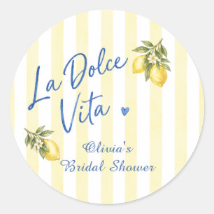 La Dolce Vita Bruidsfeest Ronde Sticker