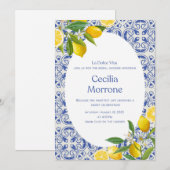 La Dolce Vita Bruidsuitnodiging Kaart (Voorkant / Achterkant)