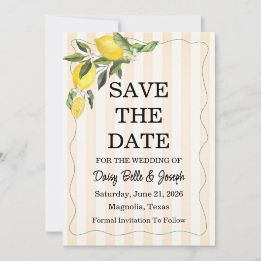 La Dolce Vita Bruiloft Save The Date (Voorkant)
