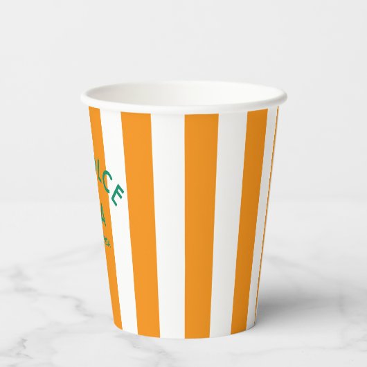 La Dolce Vita Cinque Terra Cabana Stripe Papieren Bekers (Achterkant)
