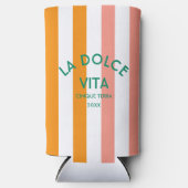 La Dolce Vita Cinque Terra Cabana Stripe Seltzer Blikjeskoeler (Voorkant)