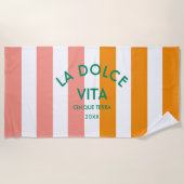 La Dolce Vita Cinque Terra Cabana Stripe Strandlaken (Voorkant)