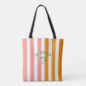 La Dolce Vita Cinque Terra Cabana Stripe Tote Bag (Achterkant)