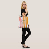 La Dolce Vita Cinque Terra Cabana Stripe Tote Bag (Op model)