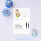 La dolce vita citroen Baby shower Raad Wie Spel Flyer (Enkel)