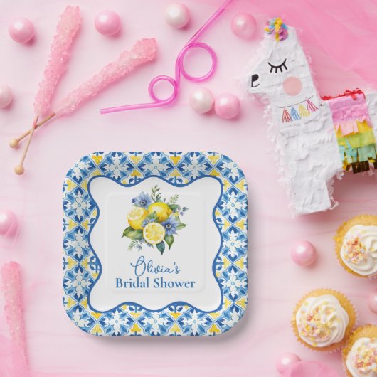 La Dolce Vita citroen bruidsdiner Papieren Bordje (Feest)