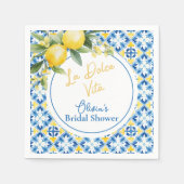 La Dolce Vita citroen bruidsdiner Servet (Voorkant)