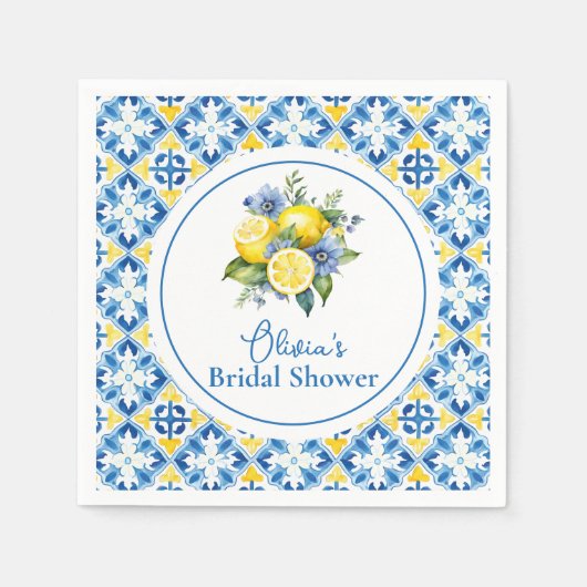 La Dolce Vita citroen bruidsdiner Servet (Voorkant)