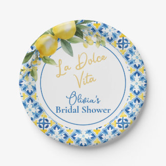 La Dolce Vita citroen bruidsdouche Papieren Bordje