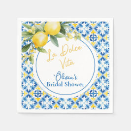 La Dolce Vita citroen bruiloftsfeest Servet