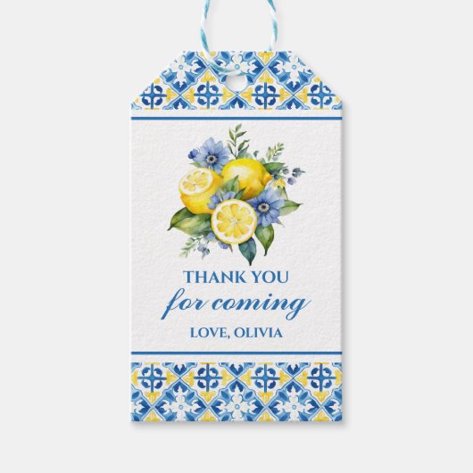 La Dolce Vita Citroen Dank U Cadeaulabel (Voorkant)