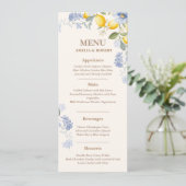 La Dolce Vita Citroen Italiaans citrus bruiloft Menu (Staand voorkant)