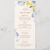 La Dolce Vita Citroen Italiaanse citrus bruiloft Menu (Voorkant)