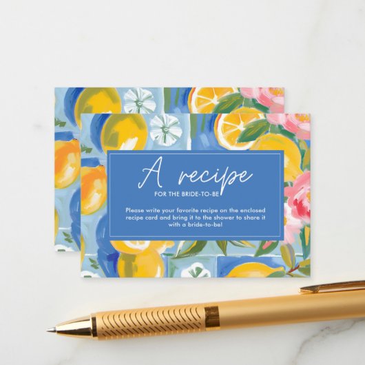 La dolce vita citroen Vrijgezellenfeest Neem een r Informatiekaartje (Voorkant / Achterkant in situ)