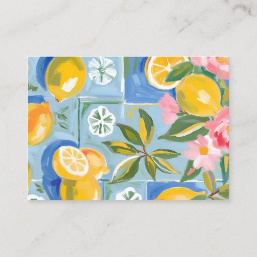 La dolce vita citroen Vrijgezellenfeest Neem een r Informatiekaartje (Achterkant)